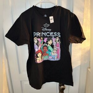 Disney Parks 2024 Princess T-shirt Black Size Large New with Tags